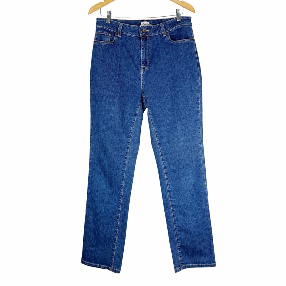 L.L.Bean Classic Fit Straight Leg Denim Jeans Size 12 MT Medium Tall